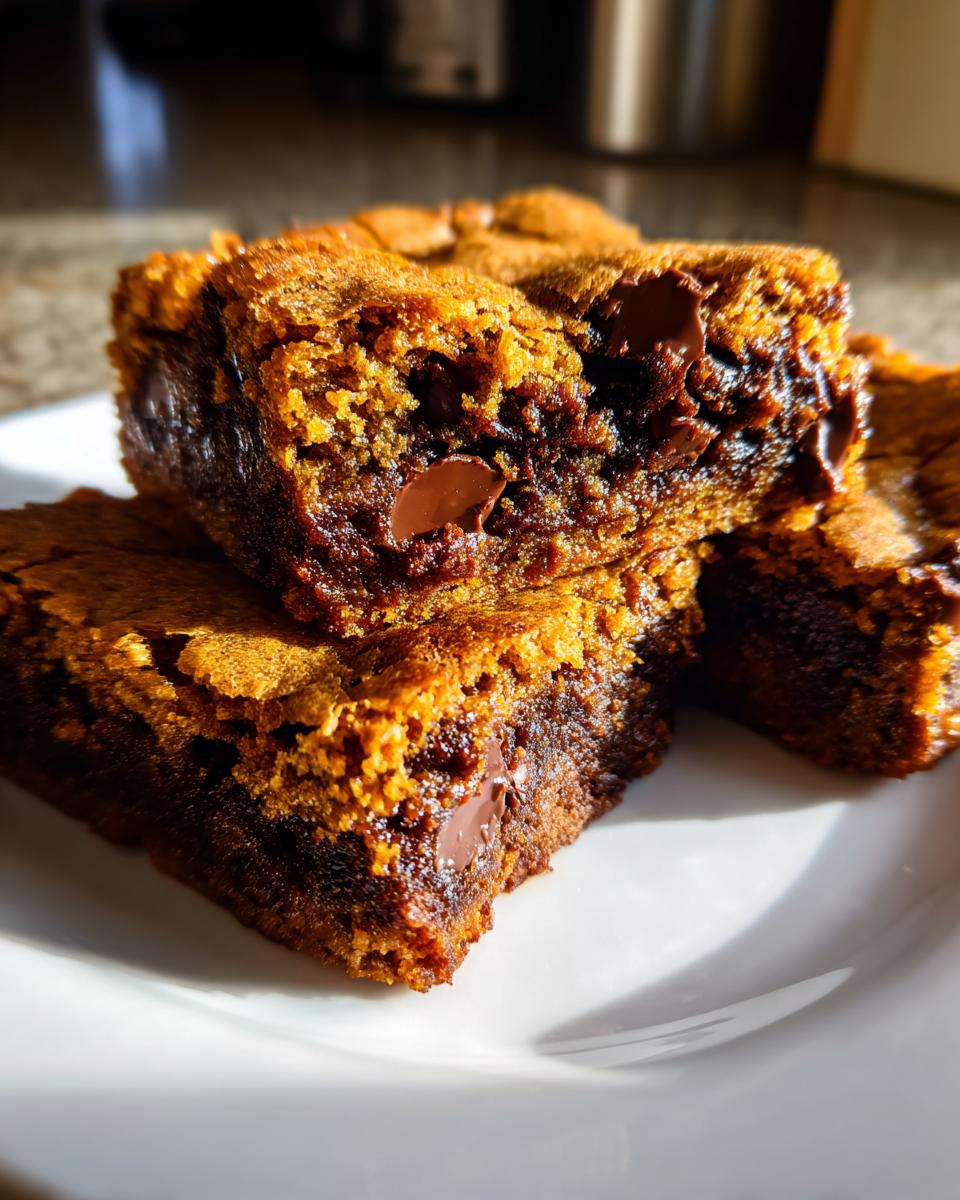 Irresistible Pumpkin Chocolate Chip Brownies in 30 Minutes 7 Pumpkin Chocolate Chip Brownies - detail 2