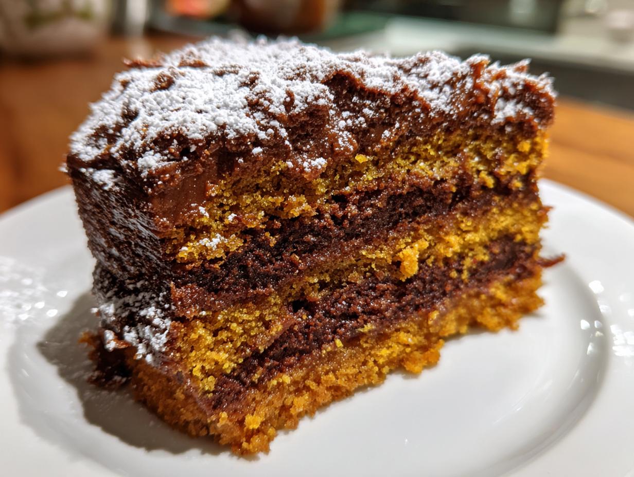 Pumpkin Chocolate Dessert Cake