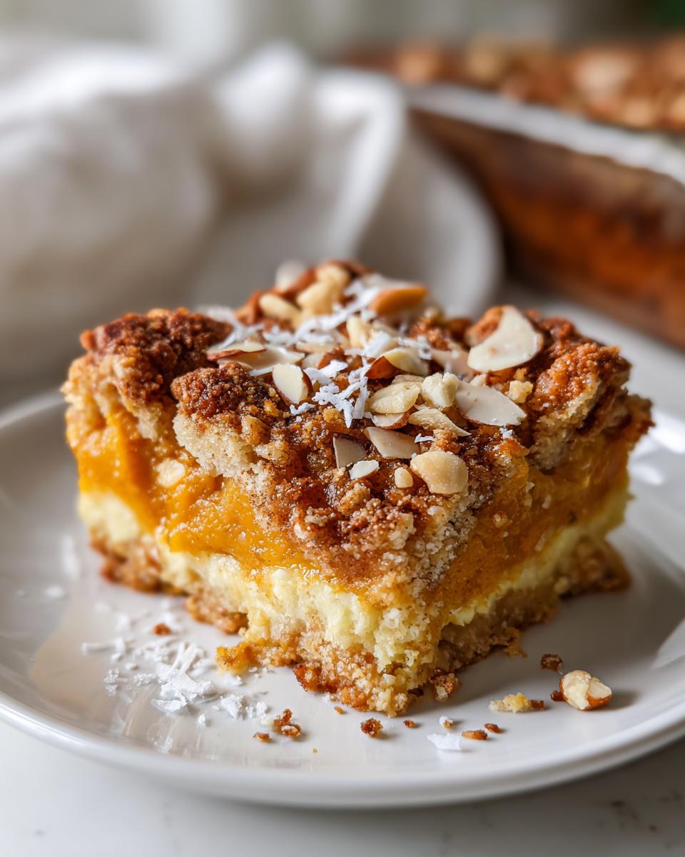 Pumpkin Crunch Hawaiian-style pumpkin dump cake inverted bar - detail 1