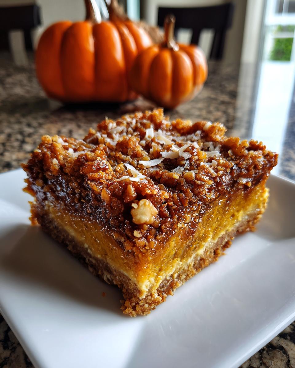 Pumpkin Crunch Hawaiian-style pumpkin dump cake inverted bar - detail 3