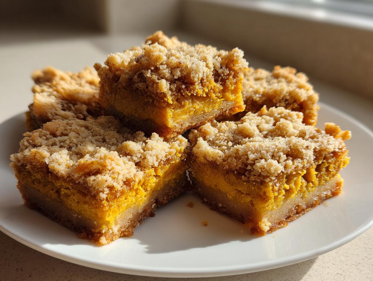Pumpkin Dump Cake Bars