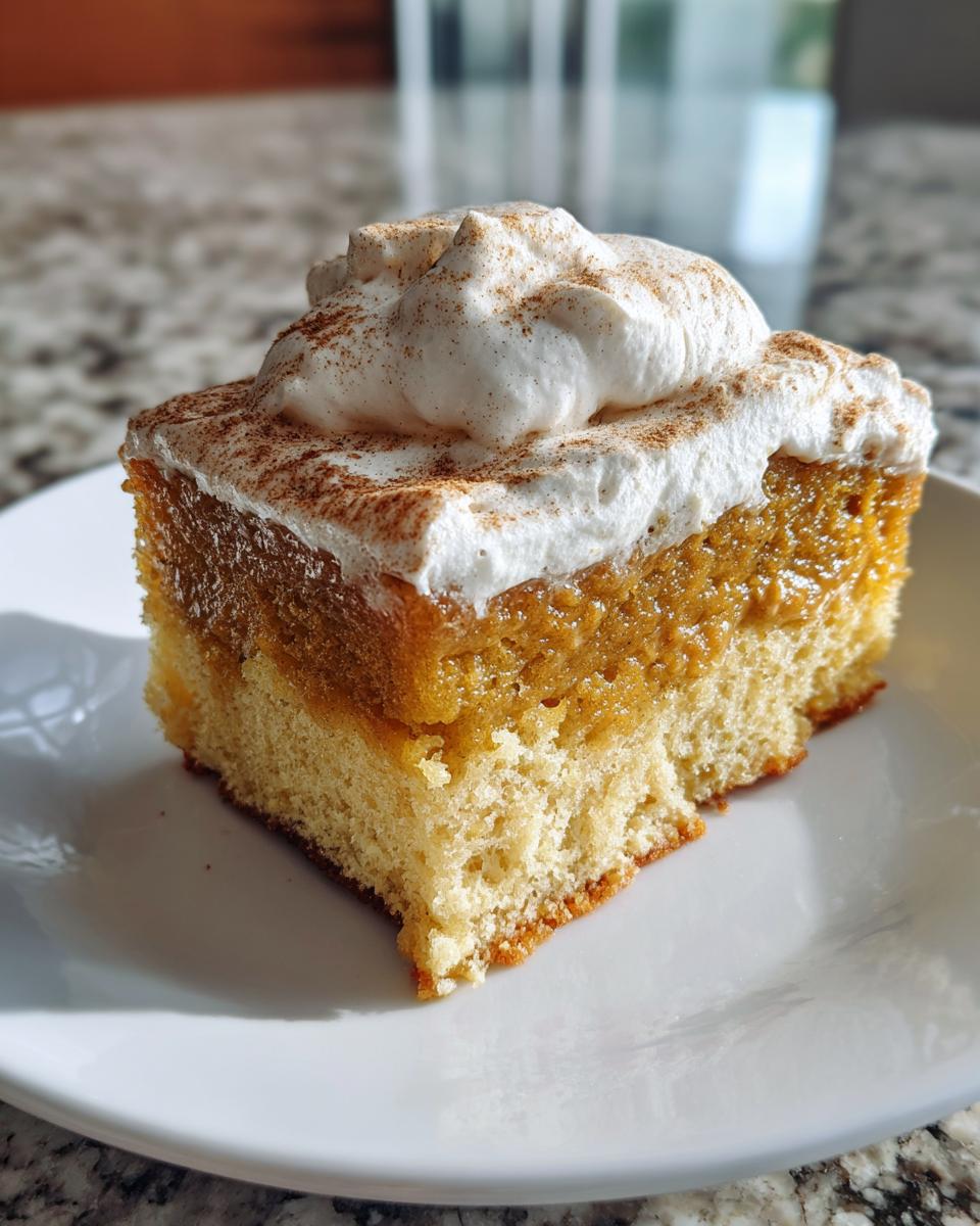 Pumpkin Magic Cake with Maple Cinnamon Whipped Cream - detail 2