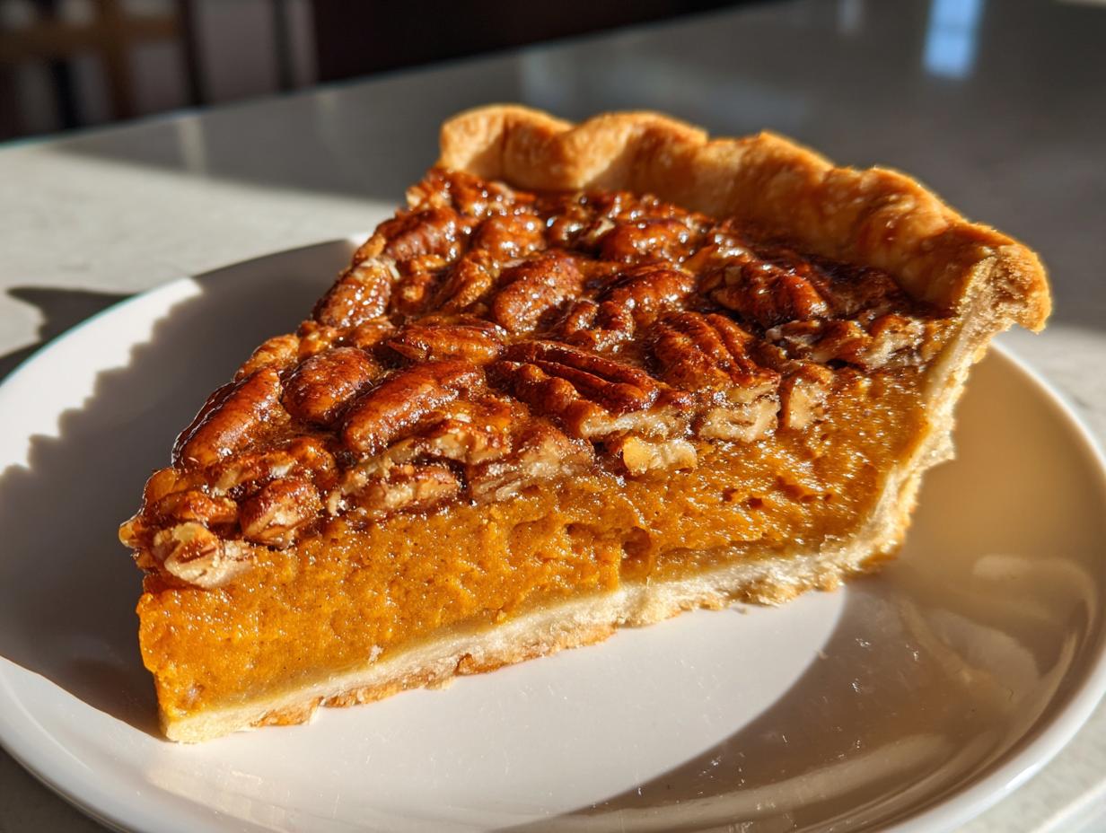 Pumpkin Pecan Pie