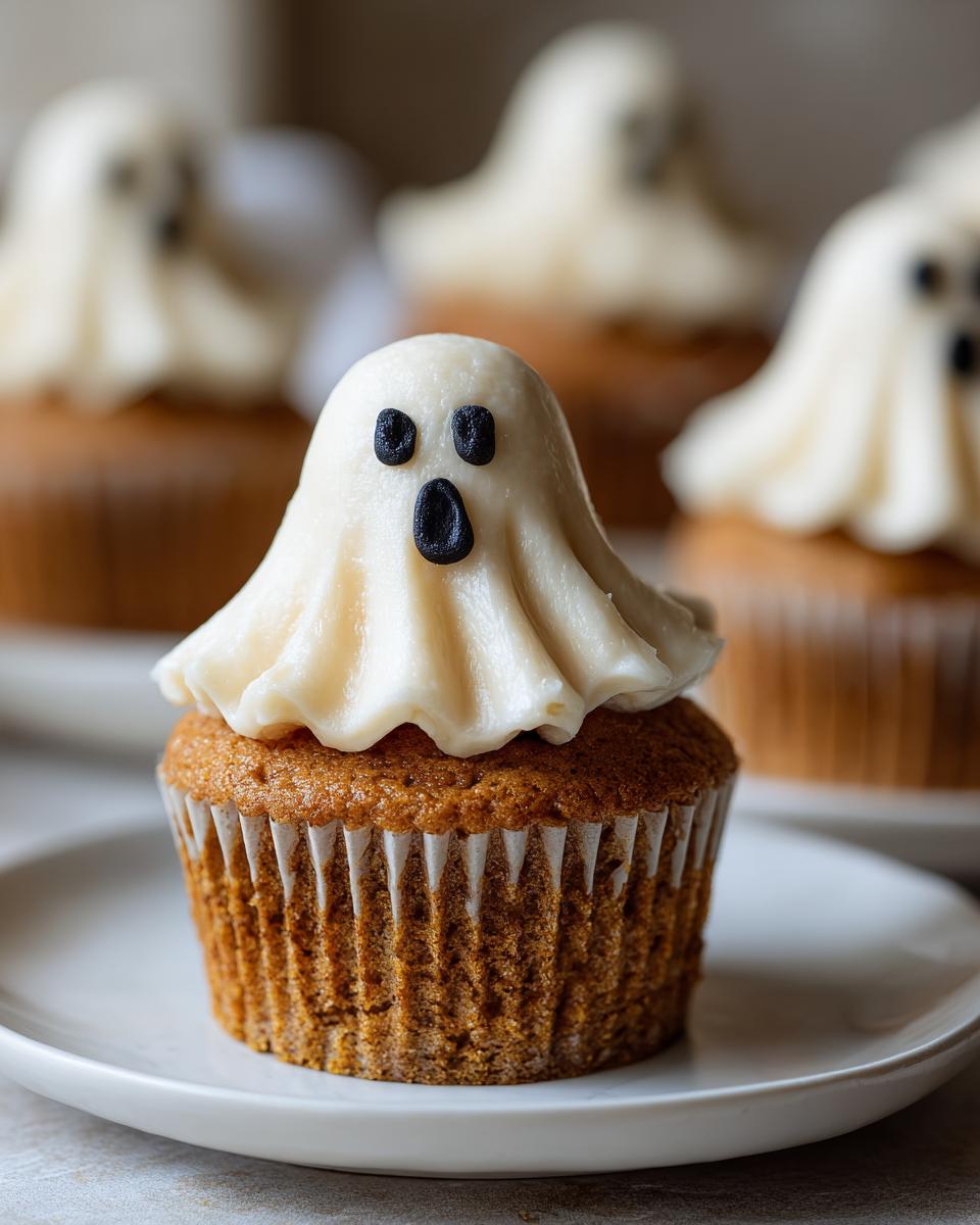 Pumpkin Spice Ghost Cupcakes - detail 1