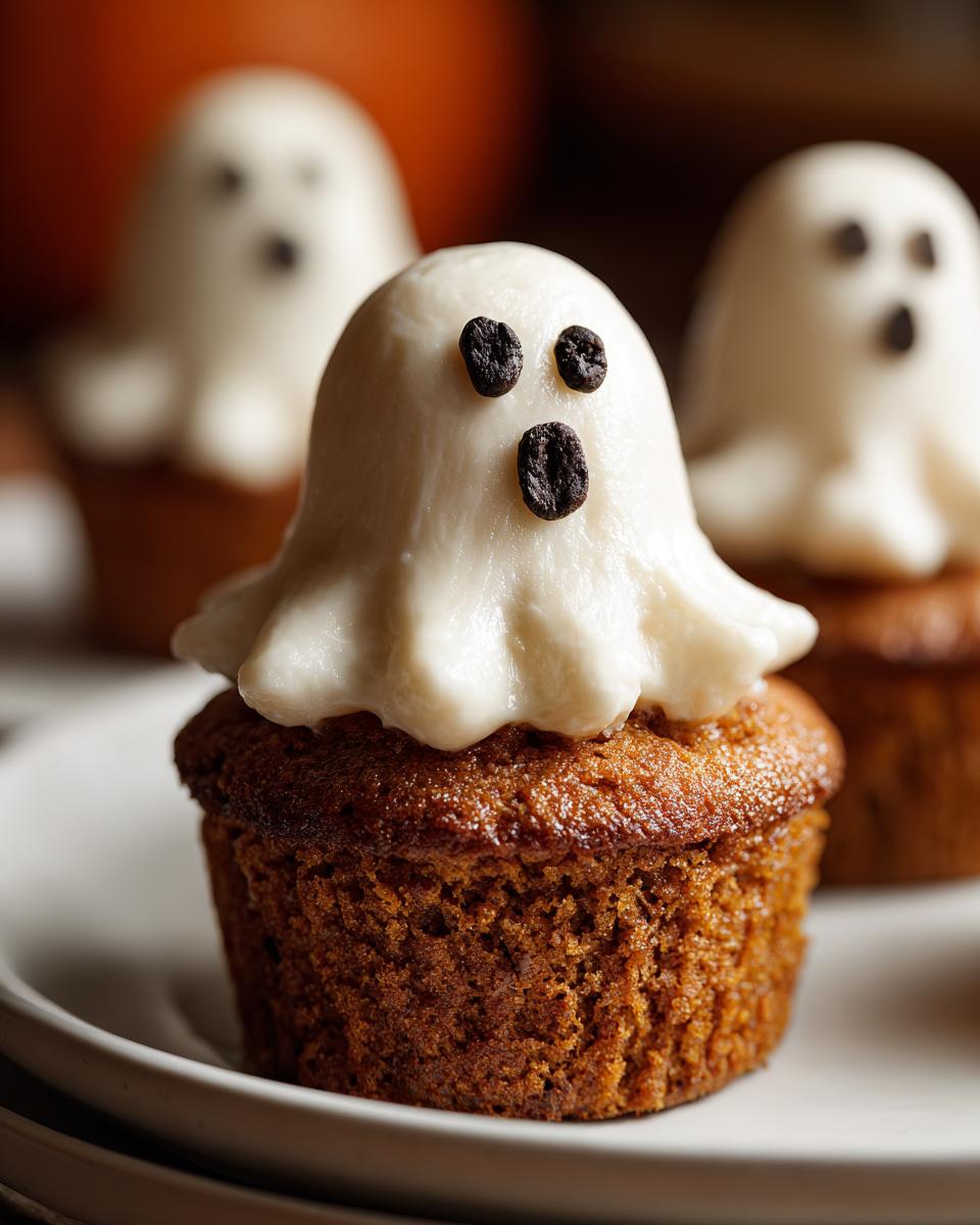 Pumpkin Spice Ghost Cupcakes - detail 2