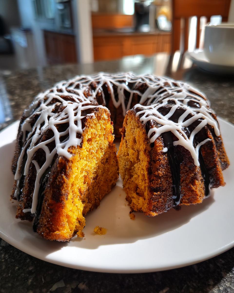 Spooky Pumpkin Spice Spider Web Bundt Cake Recipe | Absolute Must-Try 5 Pumpkin Spice Spider Web Bundt Cake - detail 2