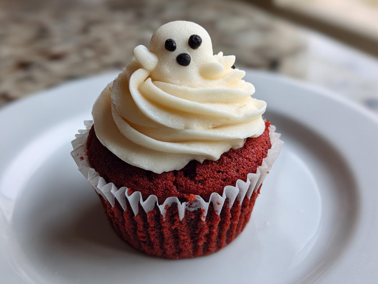 Red Velvet Ghost Cupcakes