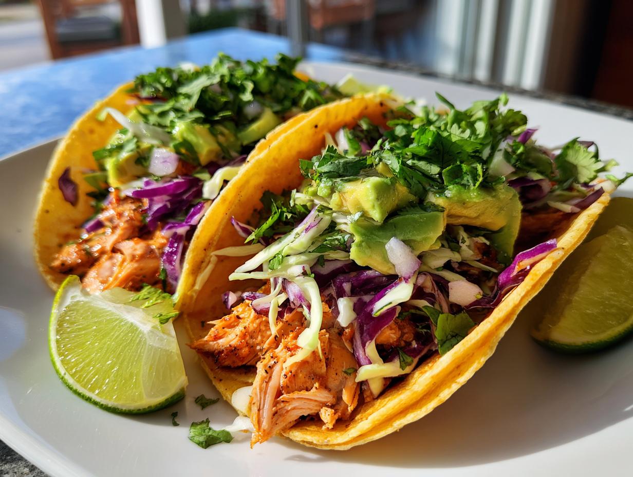 Salmon Avocado Fish Tacos