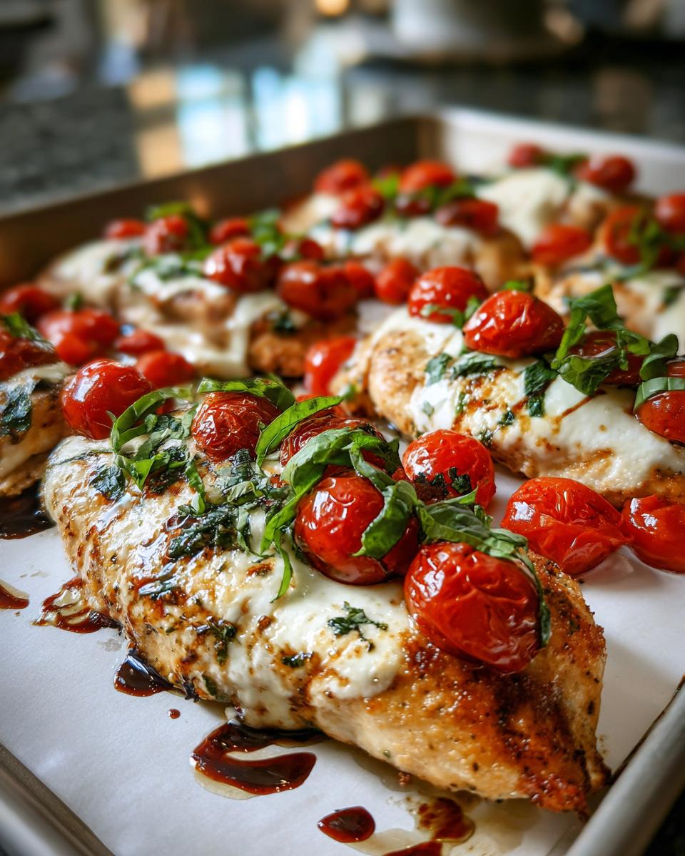 Irresistible Sheet Pan Caprese Chicken in 30 Minutes 7 Sheet Pan Caprese Chicken - detail 2