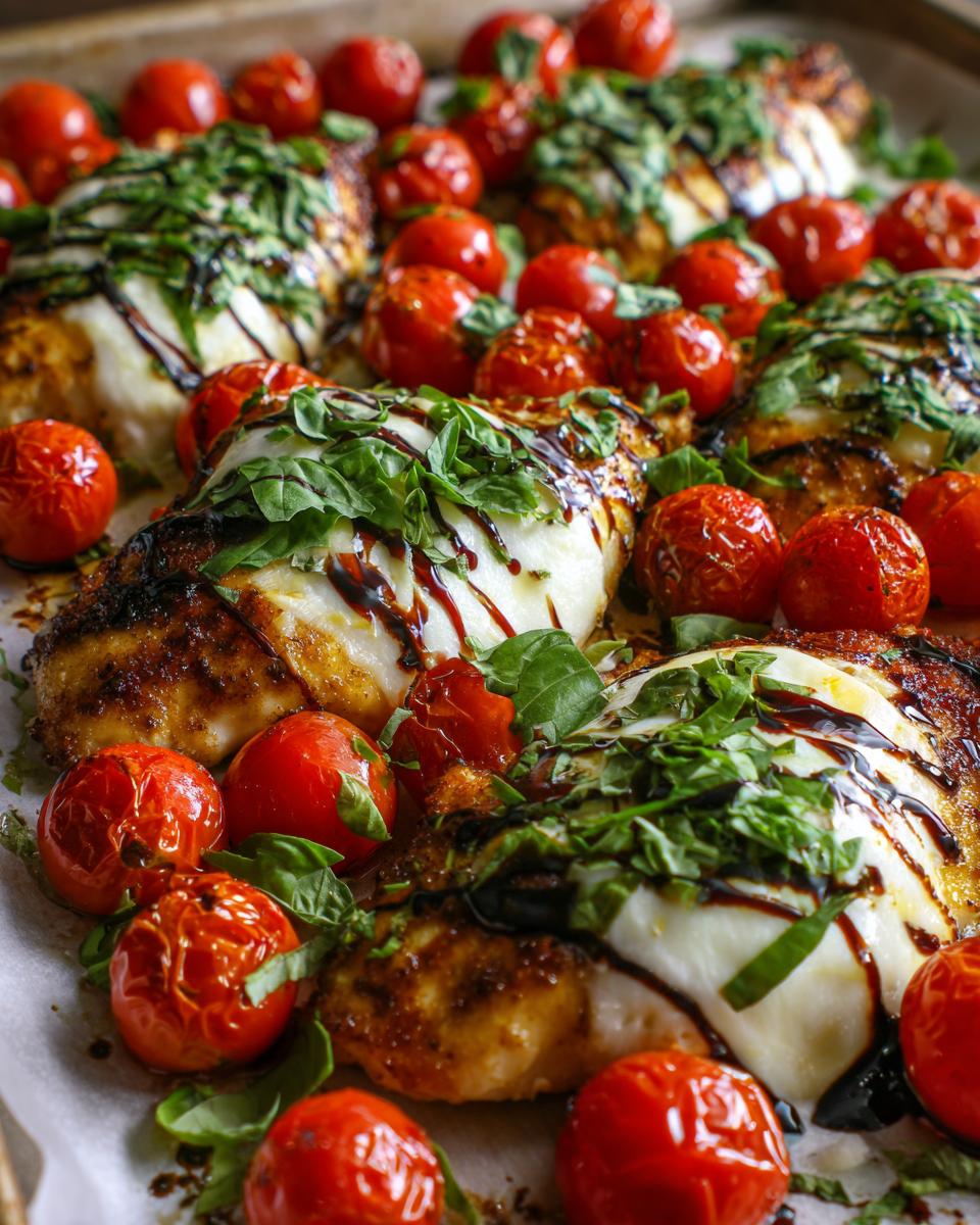 Irresistible Sheet Pan Caprese Chicken in 30 Minutes 9 Sheet Pan Caprese Chicken - detail 4