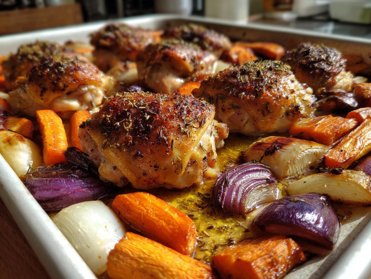 Sheet Pan Chicken with Root Vegetables