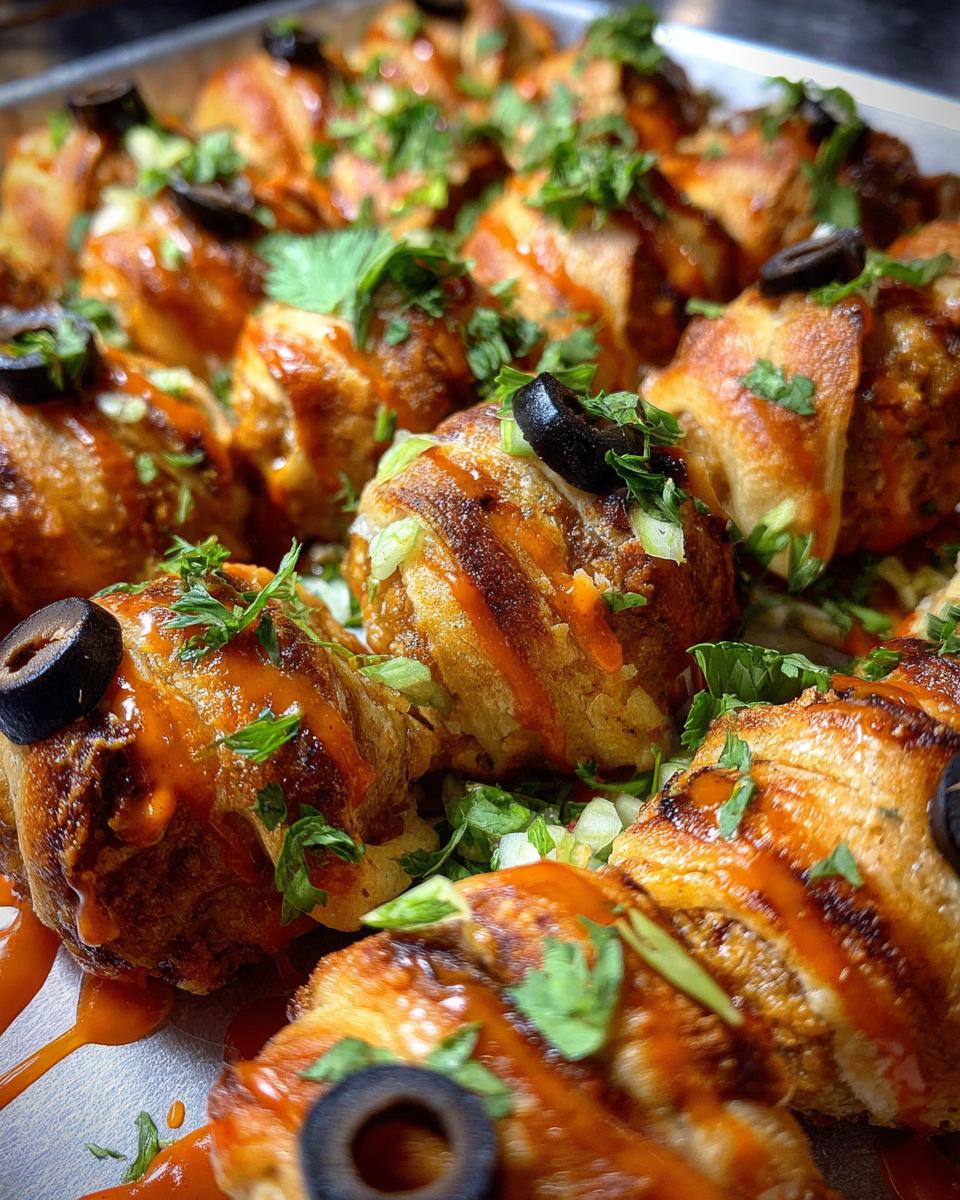 Spicy Buffalo Mummy Meatballs - detail 1