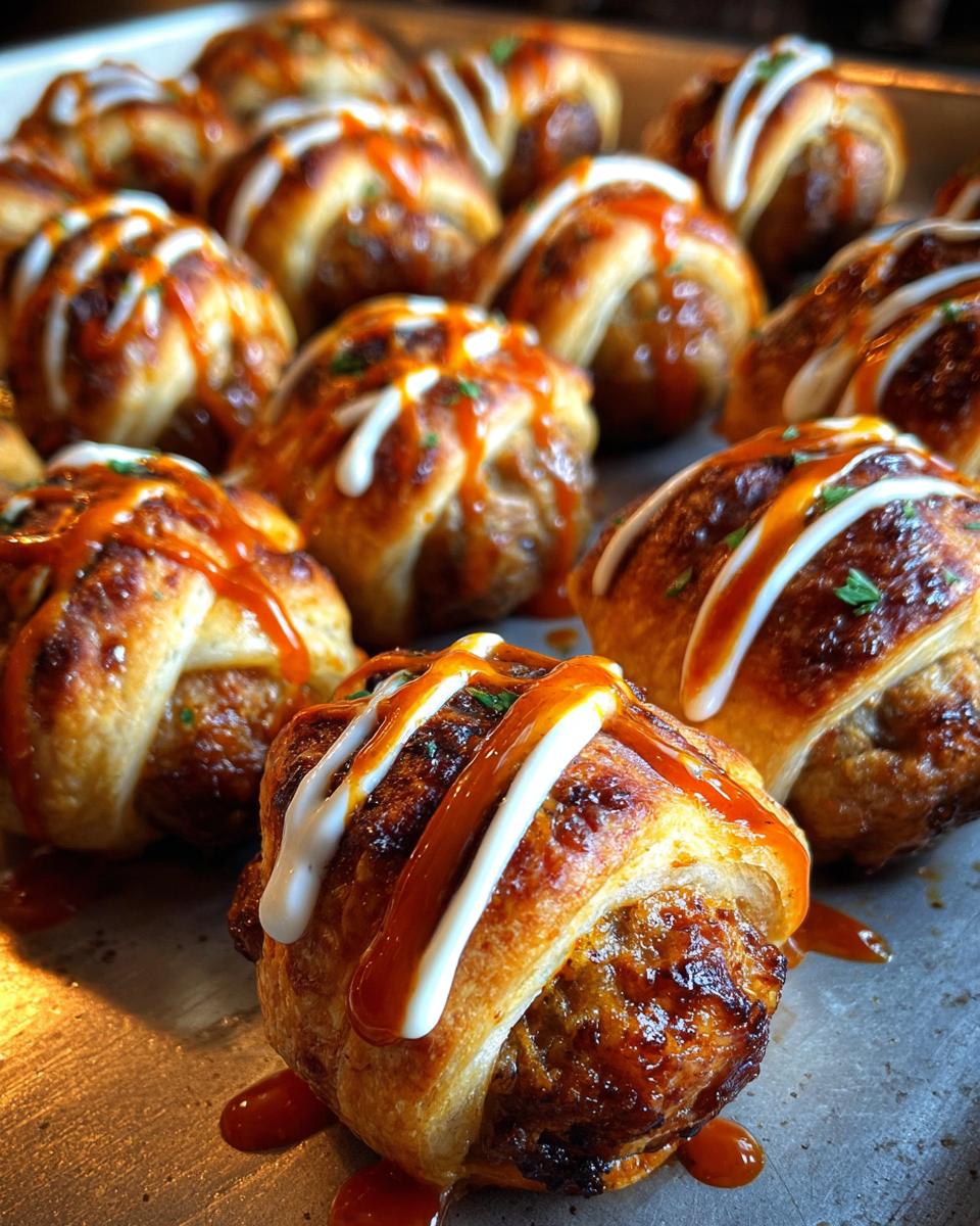 Spicy Buffalo Mummy Meatballs - detail 3