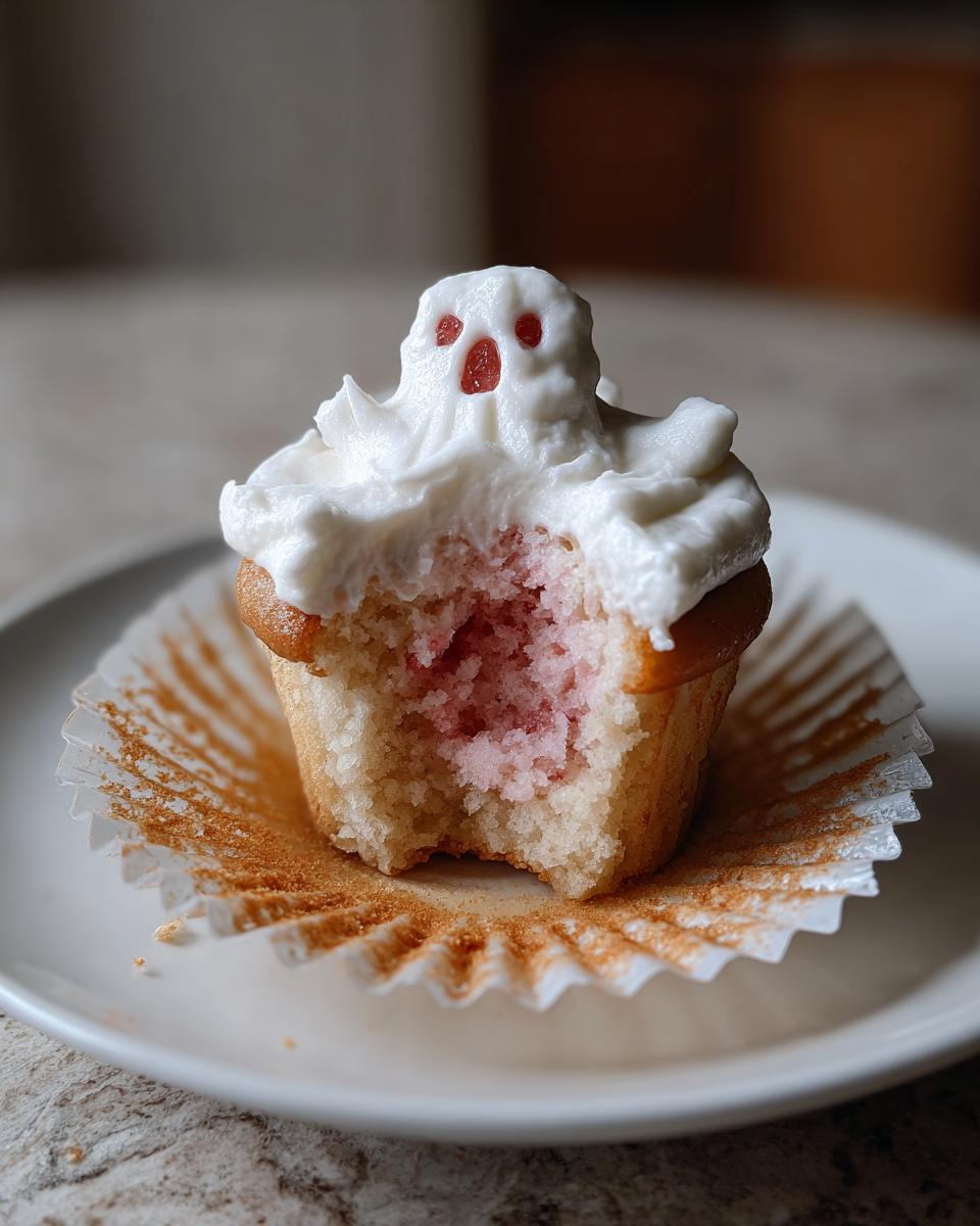 Strawberry Ghost Cupcakes - detail 1