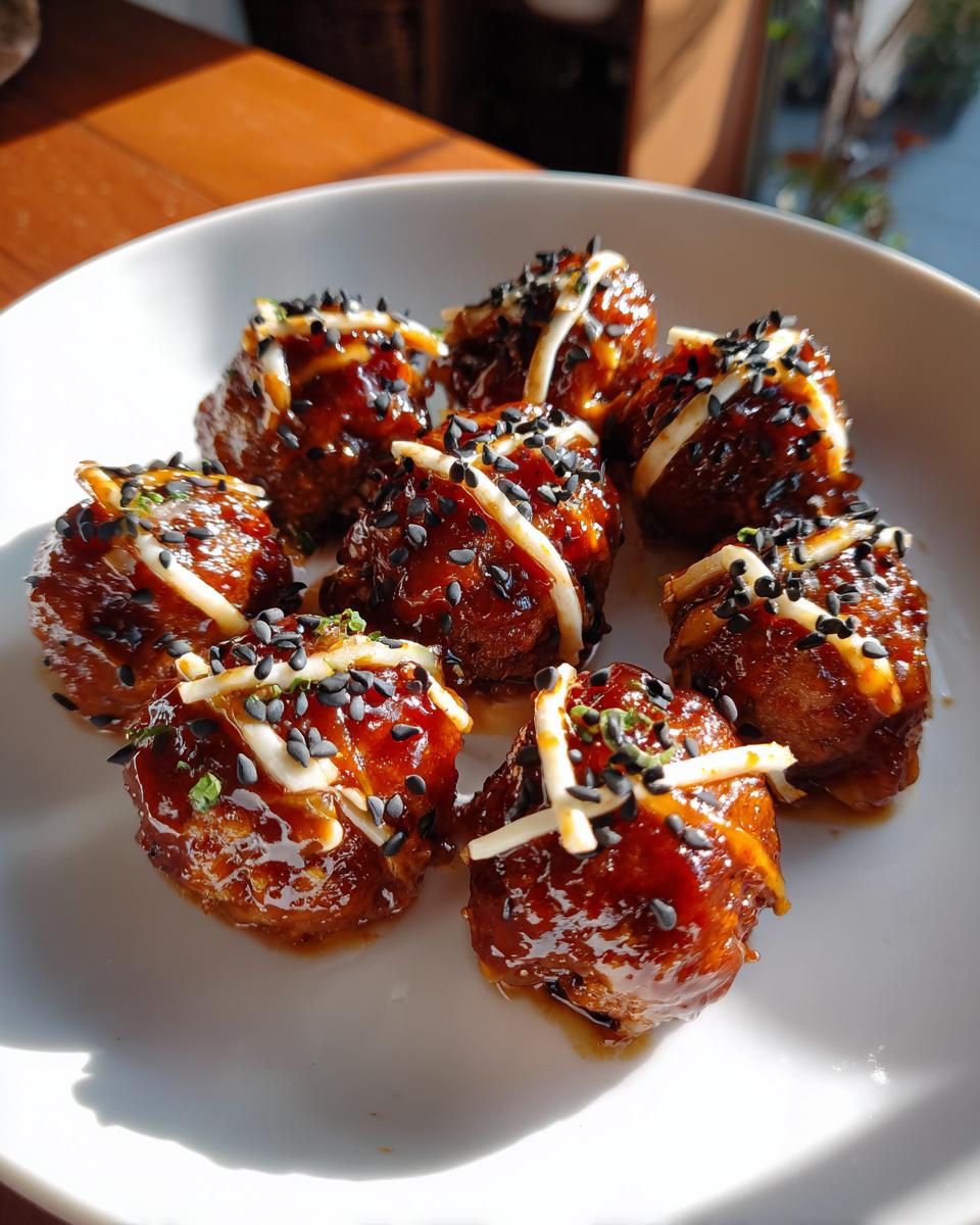 Teriyaki Mummy Meatballs - detail 1