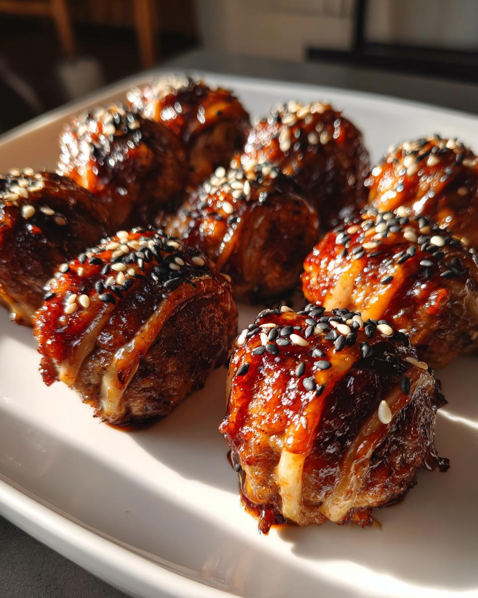 Teriyaki Mummy Meatballs - detail 2
