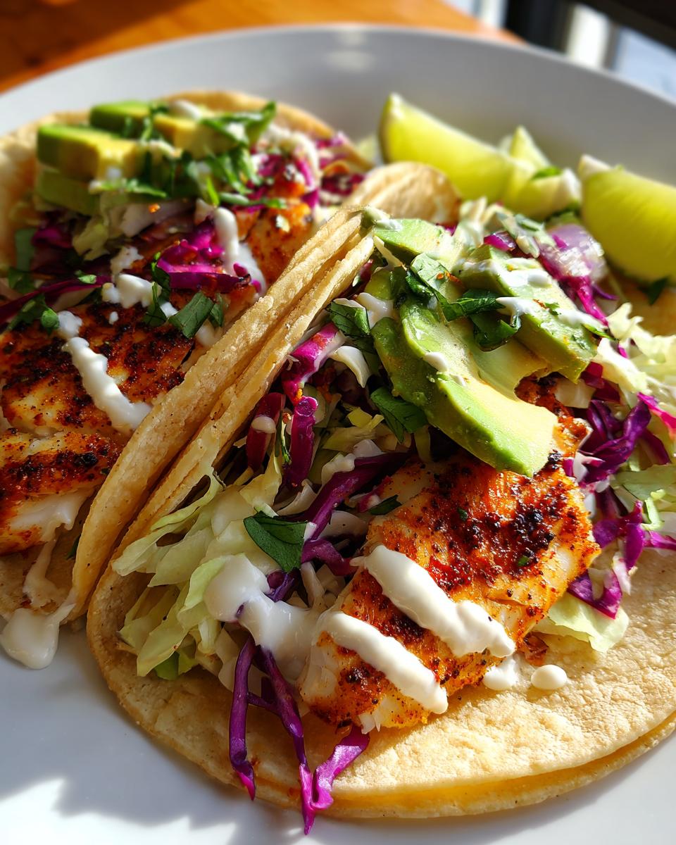 Tilapia Cilantro-Lime Fish Tacos - detail 1