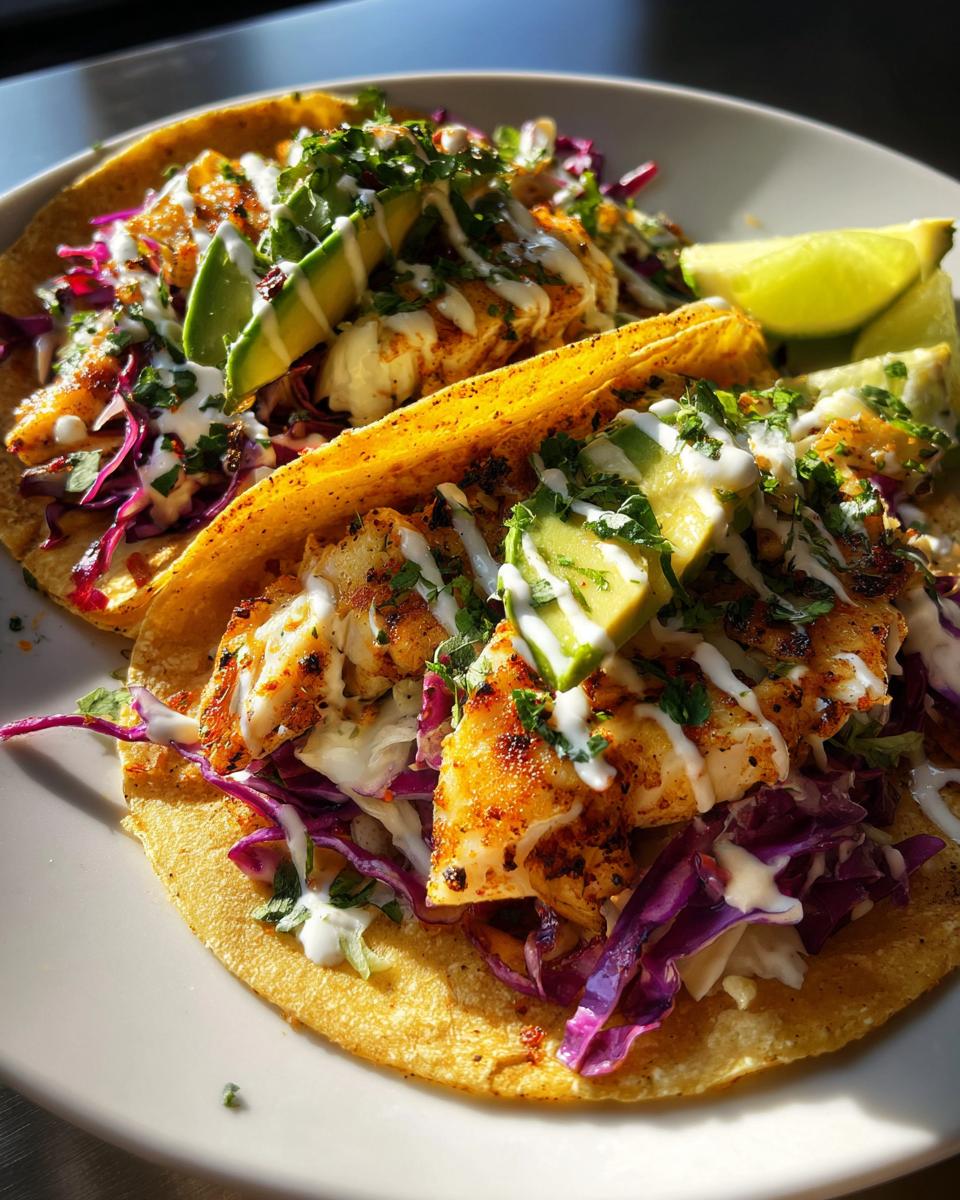 Tilapia Cilantro-Lime Fish Tacos - detail 3