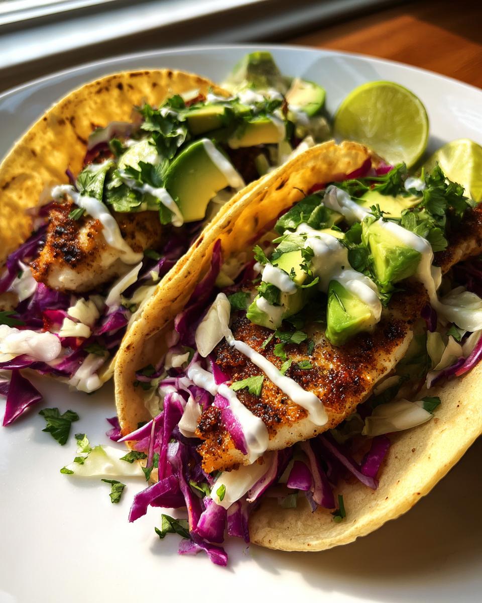 Tilapia Cilantro-Lime Fish Tacos - detail 4
