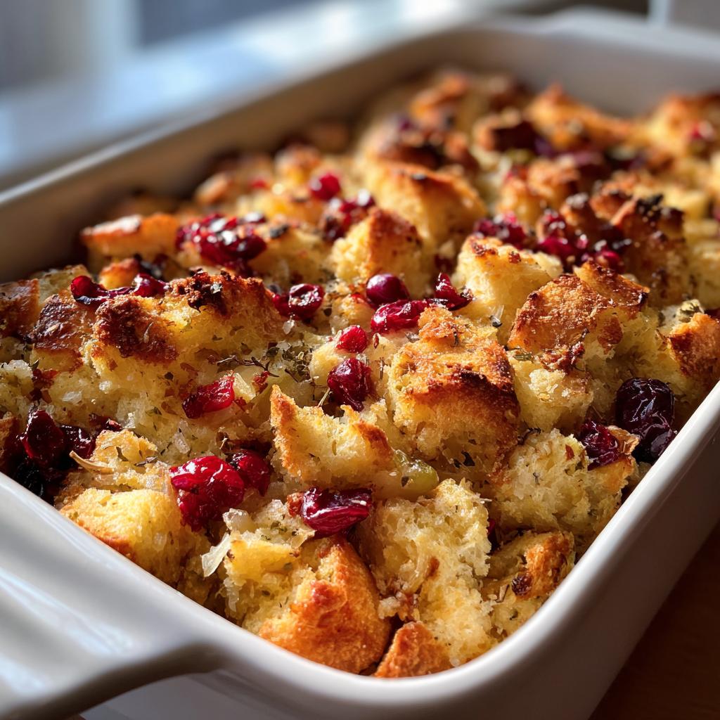 Irresistible Apple and Cranberry Stuffing in 3 Easy Steps 5 Apple and Cranberry Stuffing - detail 1