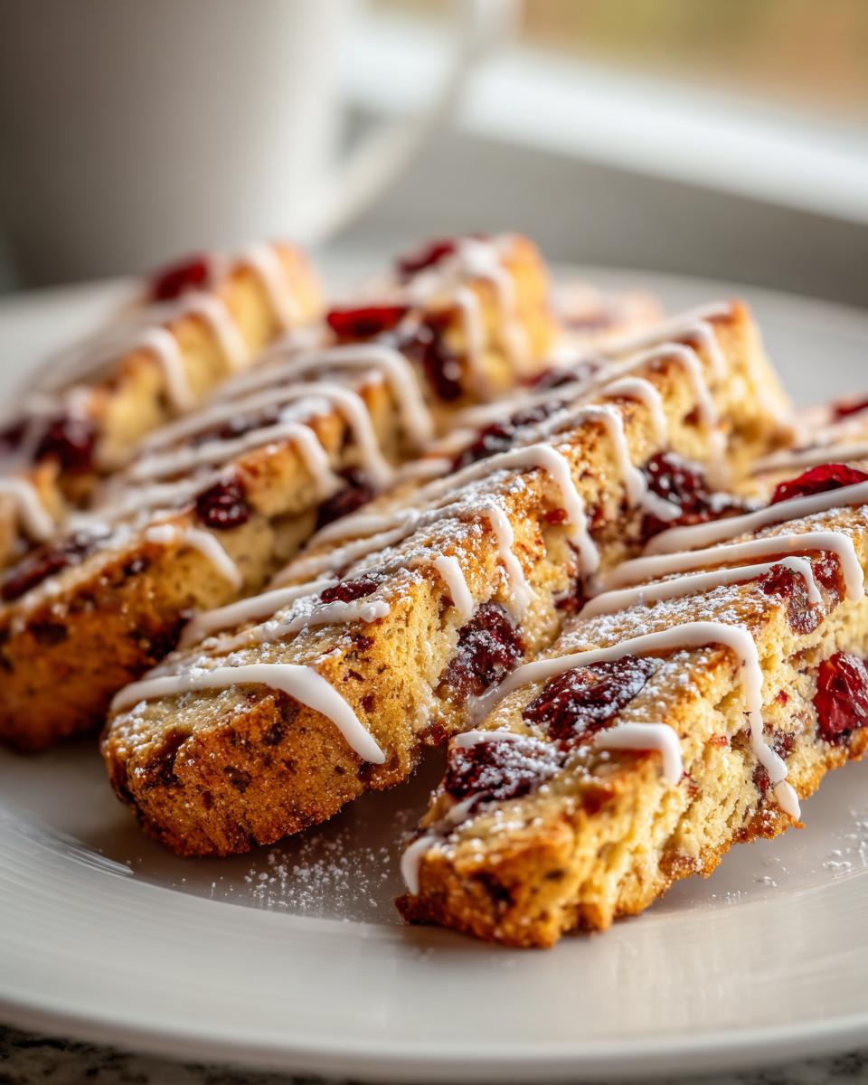 15-Minute Cranberry Biscotti with Orange Glaze You'll Adore 6 Cranberry Biscotti with Orange Glaze - detail 1