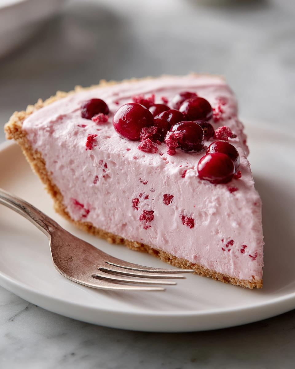 Cranberry Chiffon Pie - detail 1