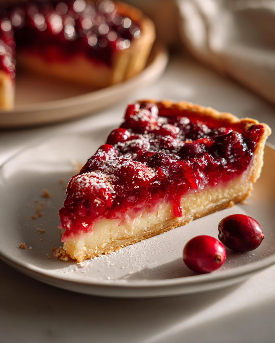 Cranberry Curd Tart - detail 1