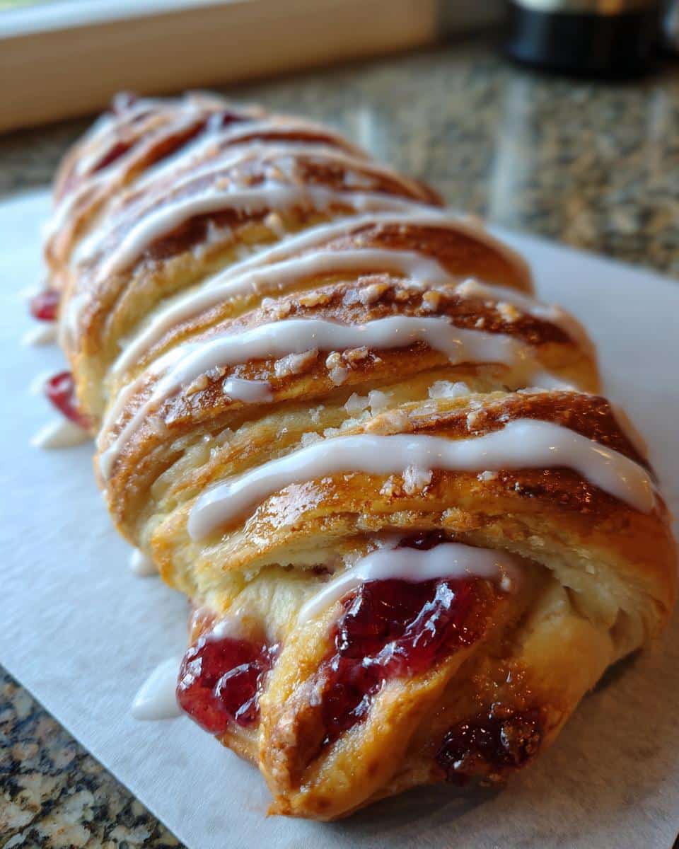 Cranberry Danish Braid - detail 2