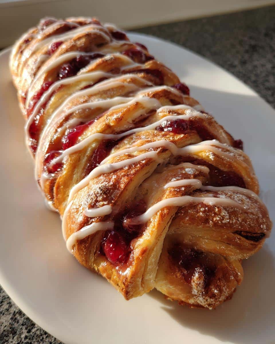 Cranberry Danish Braid - detail 3