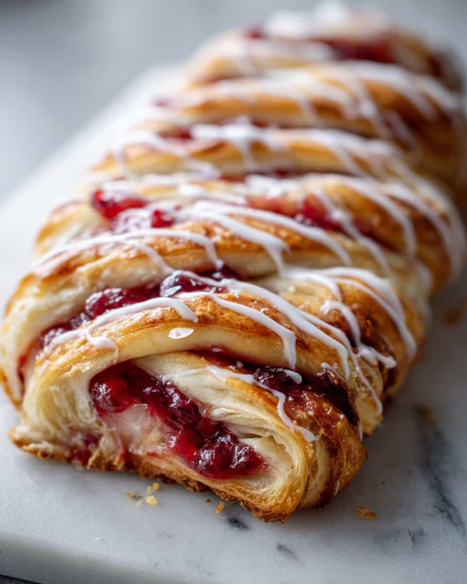 Cranberry Danish Braid - detail 4