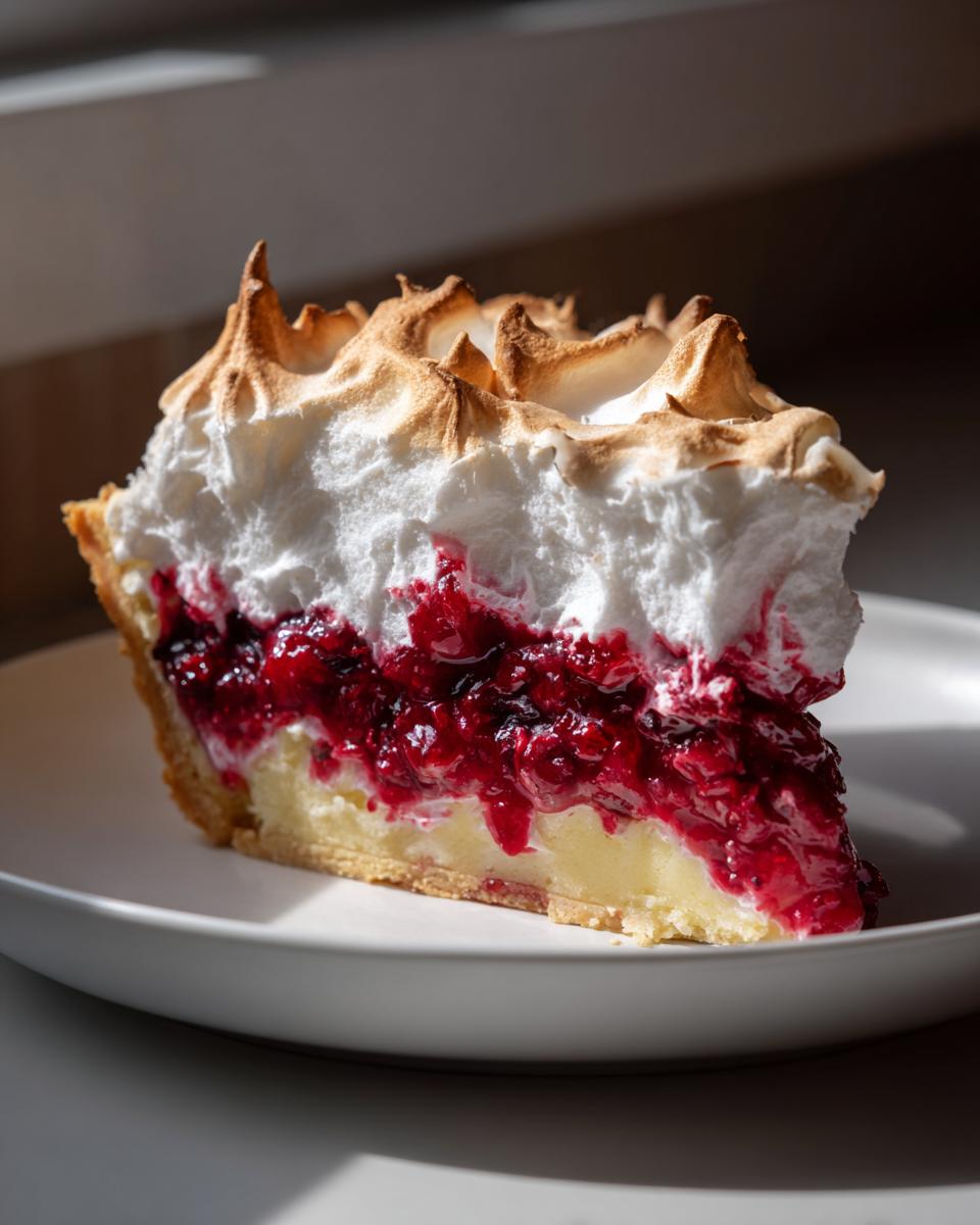 Cranberry Meringue Pie - detail 1