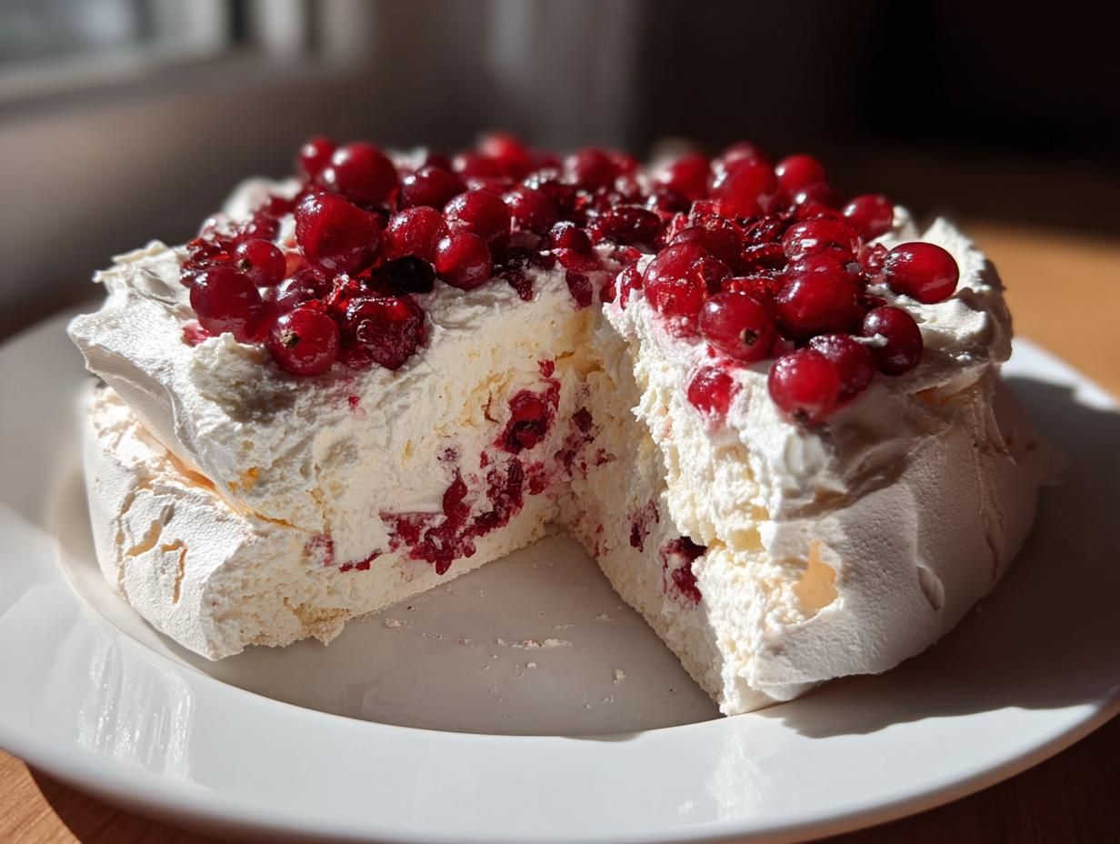 Cranberry Pavlova
