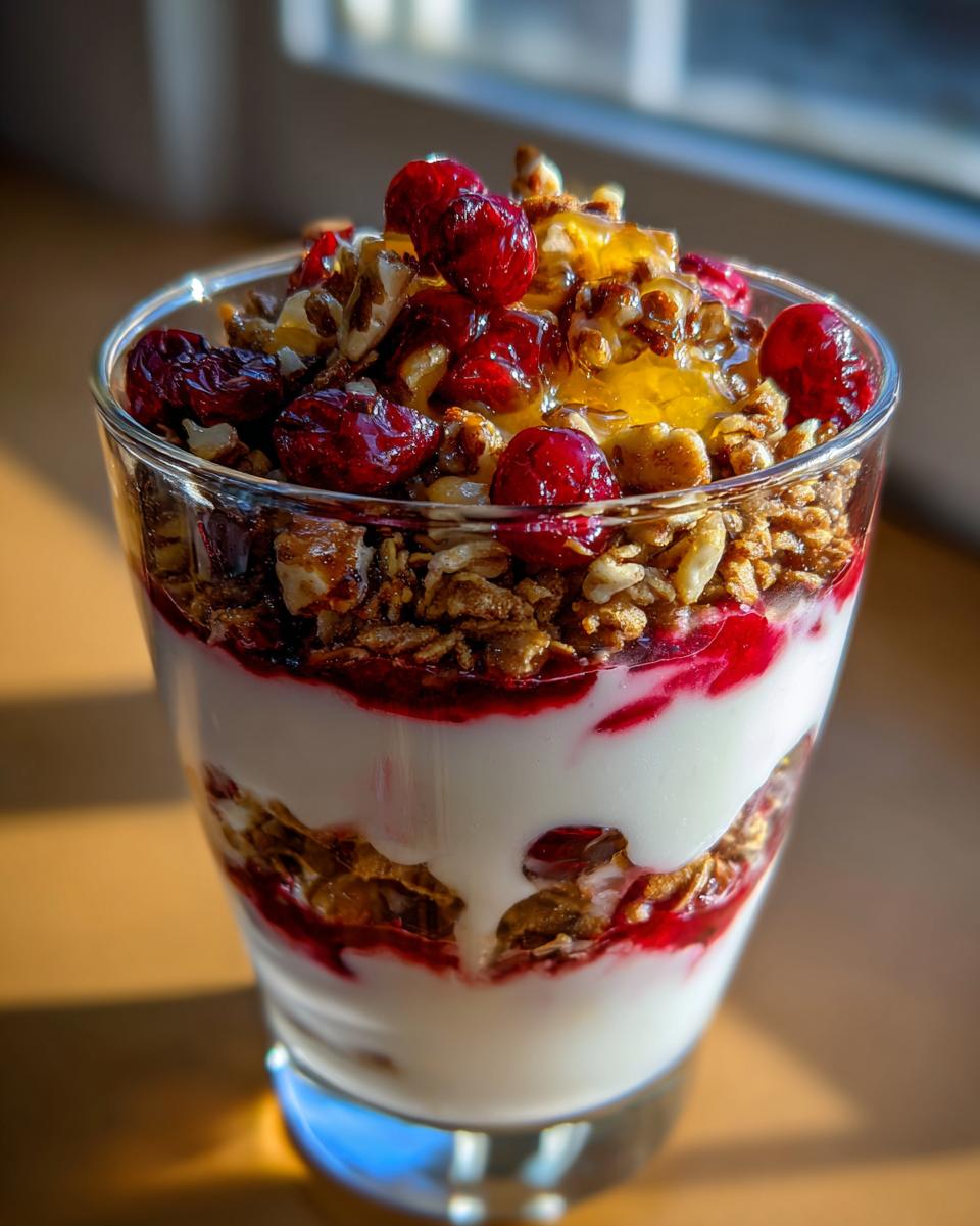 5-Minute Cranberry Yogurt Parfait: Blissful Morning Magic 5 Cranberry Yogurt Parfait - detail 2