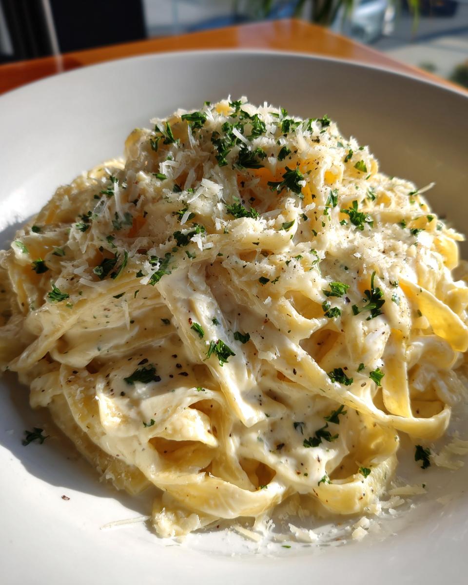 Creamy Garlic Alfredo Pasta - detail 1