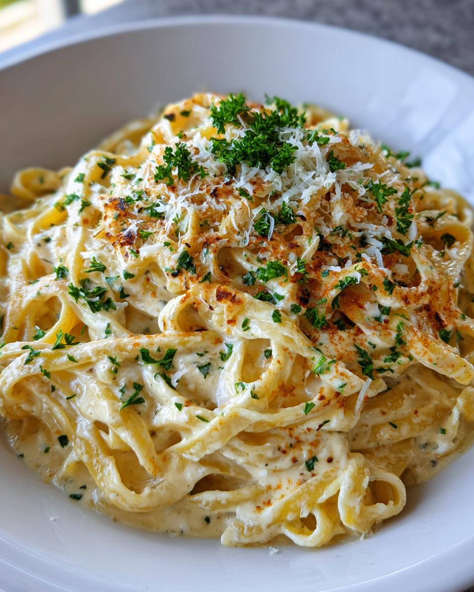 Creamy Garlic Alfredo Pasta - detail 2
