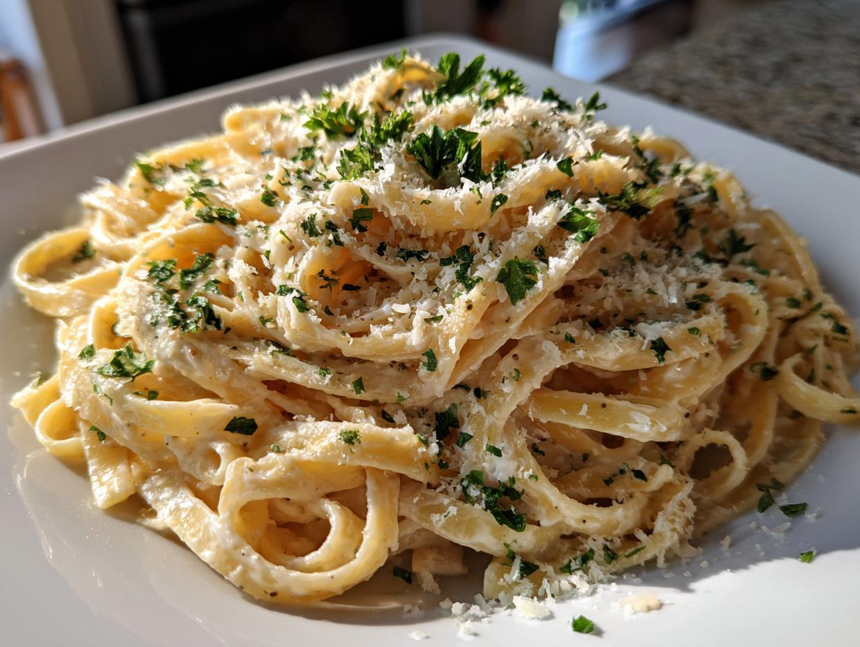Creamy Garlic Alfredo Pasta