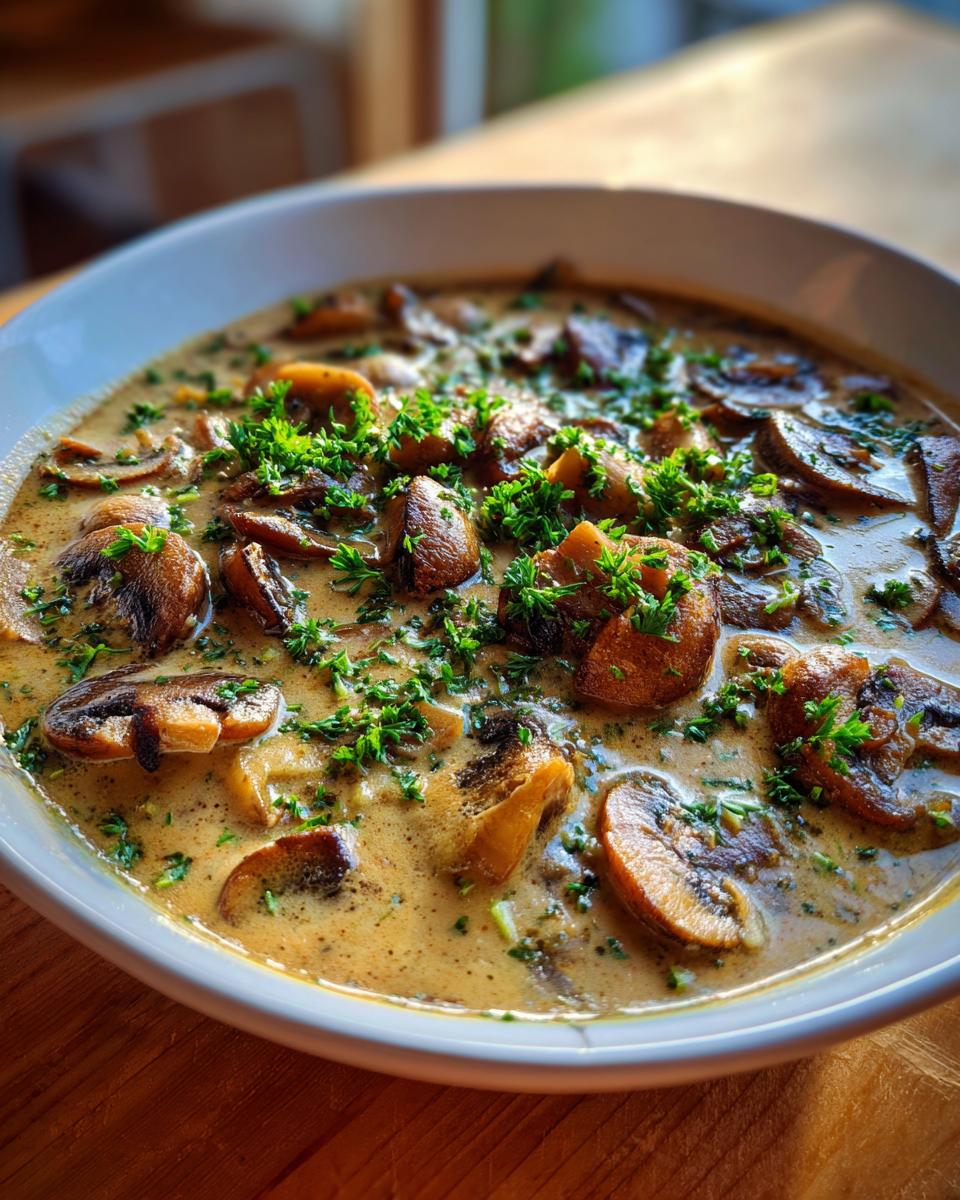 Creamy Hungarian Mushroom Soup: 35-Minute Bliss in a Bowl 9 Creamy Hungarian Mushroom Soup - detail 4