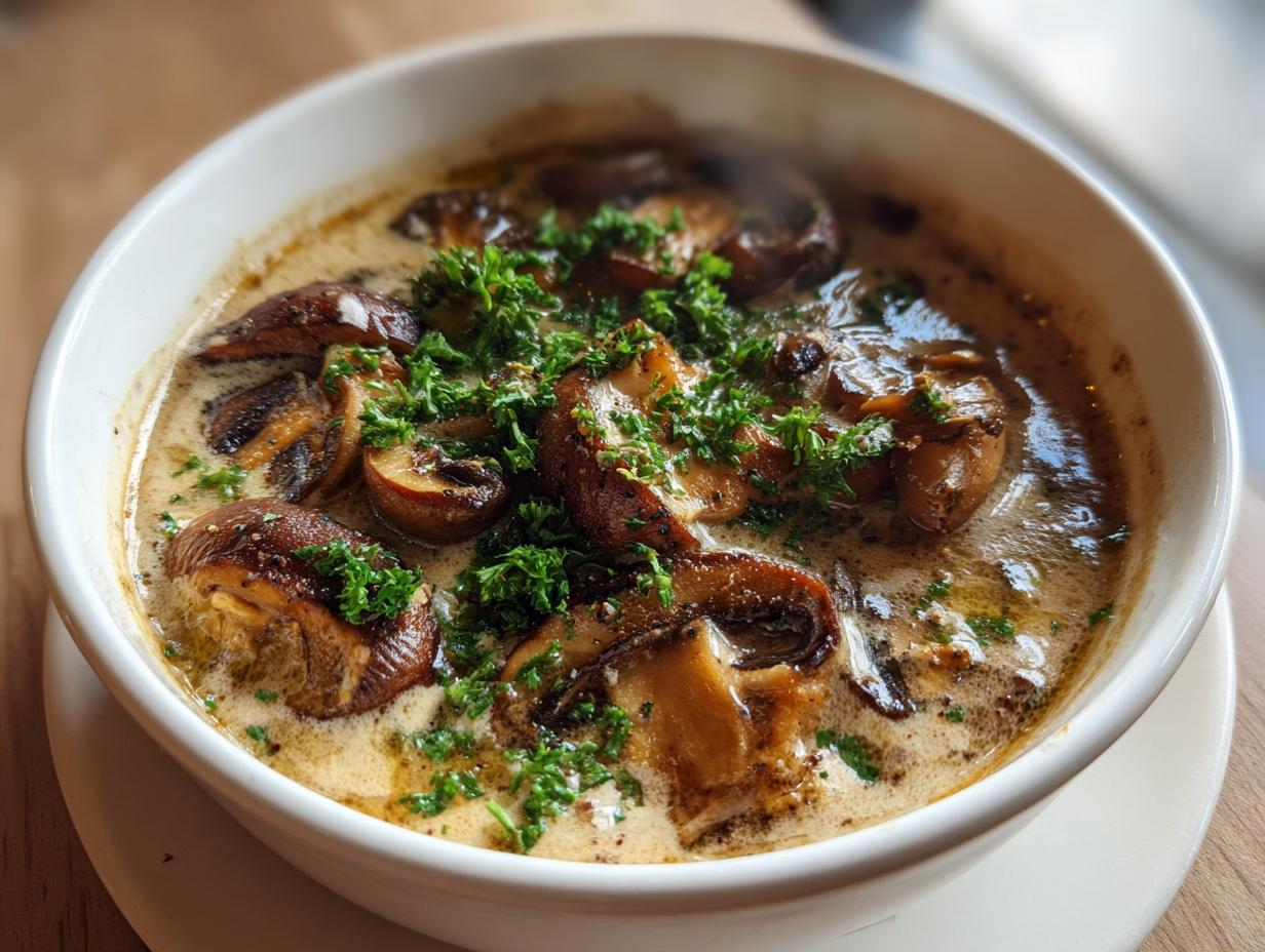 Creamy Hungarian Mushroom Soup