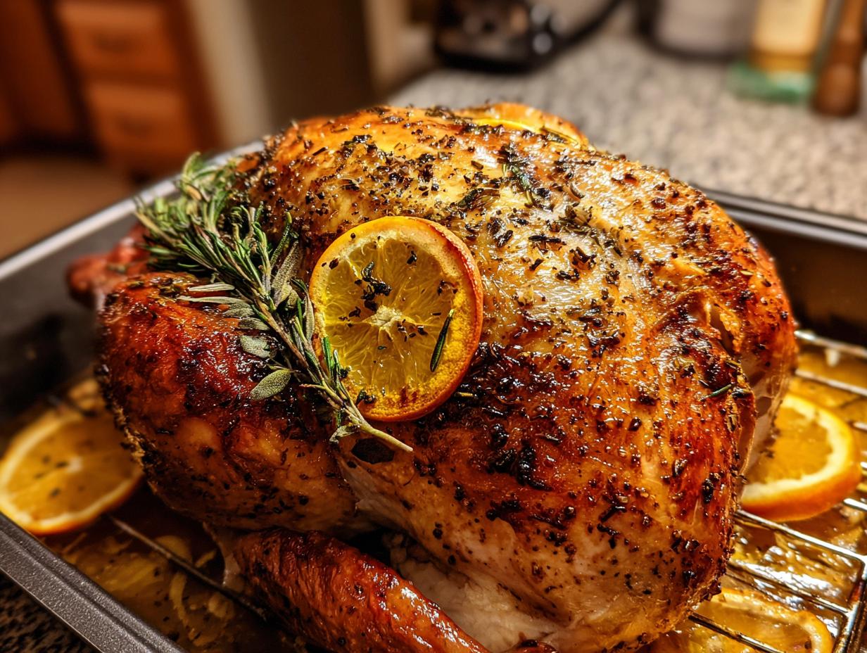 Dry Brined Turkey with Citrus and Herbs