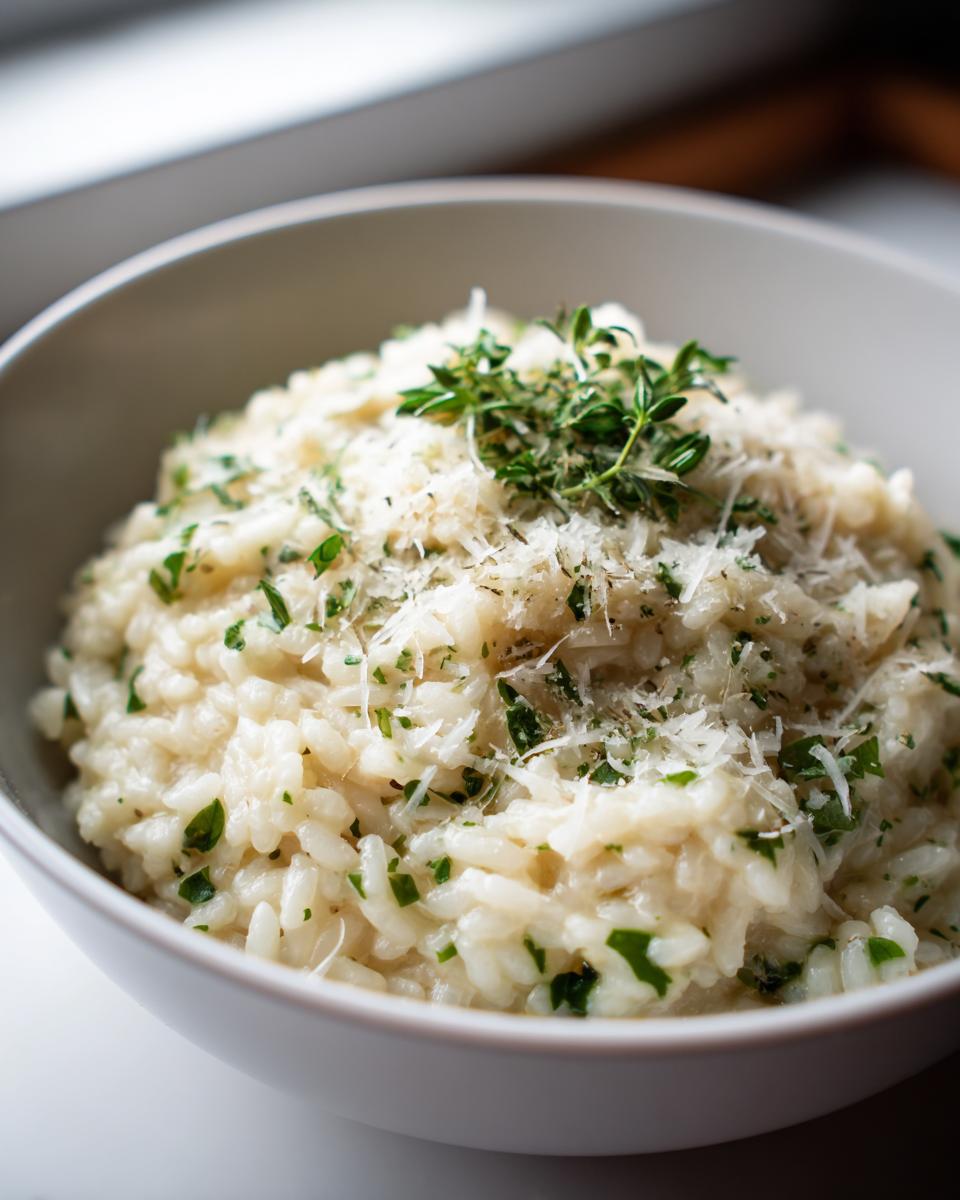 Creamy Garlic and Herb Risotto Recipe in 30 Minutes Flat 7 Garlic and Herb Risotto - detail 2