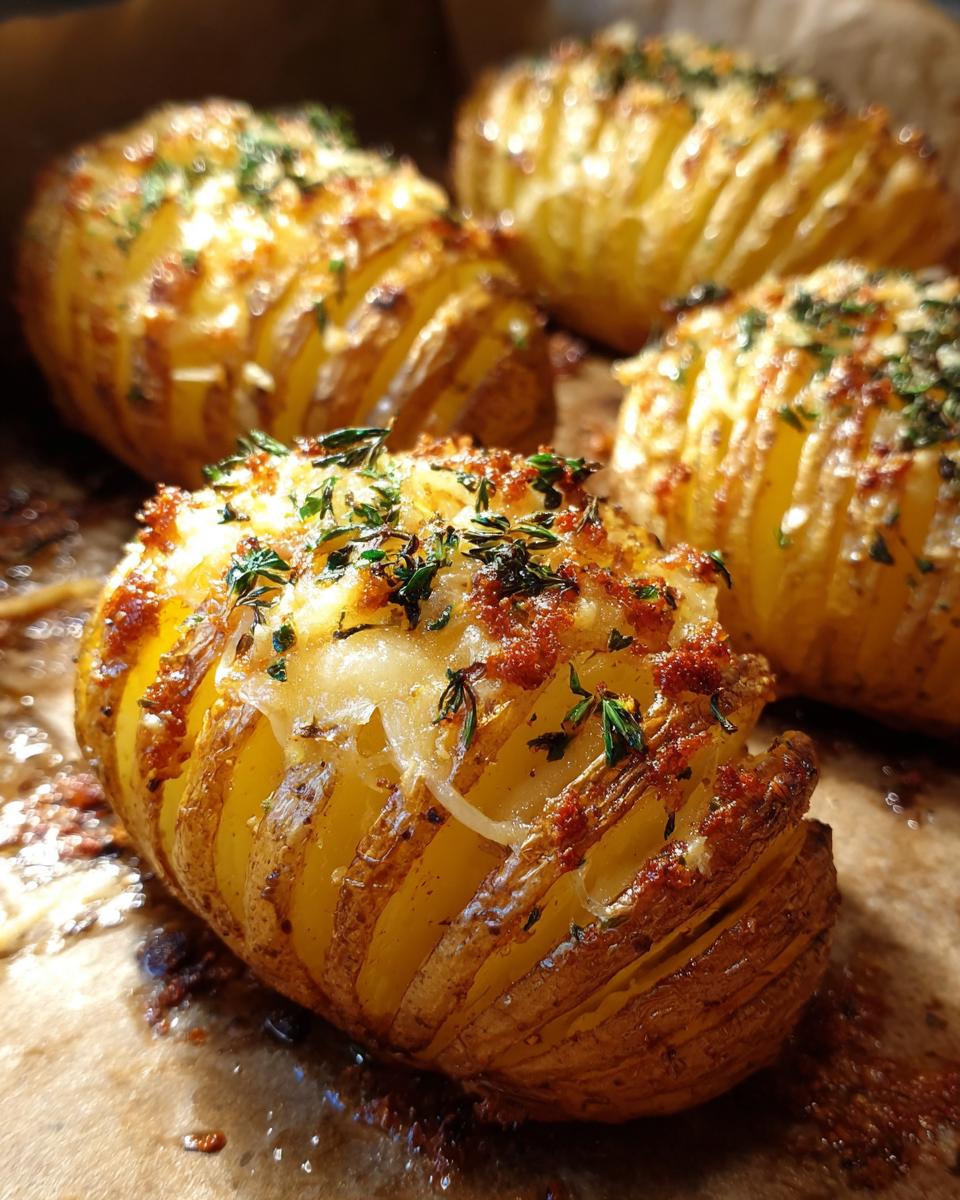 Crispy Hasselback Potatoes: 4 Simple Steps to Potato Perfection 6 Hasselback Potatoes - detail 1