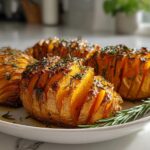 Irresistible Hasselback Sweet Potatoes: Crispy 4-Ingredient Magic 8 Hasselback Sweet Potatoes