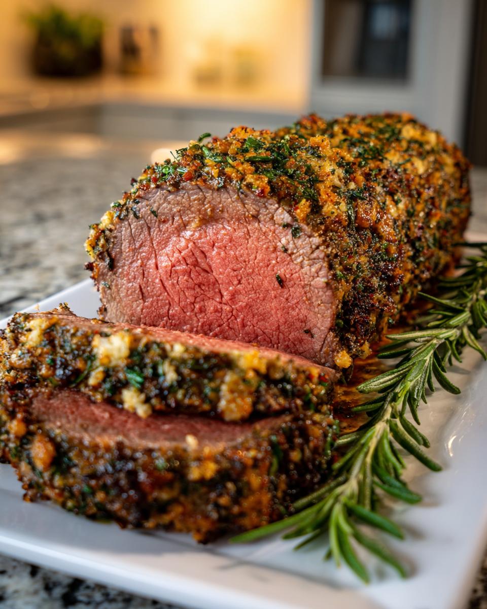 Perfect Herb Crusted Beef Tenderloin In 3 Steps 5 Herb Crusted Beef Tenderloin - detail 1