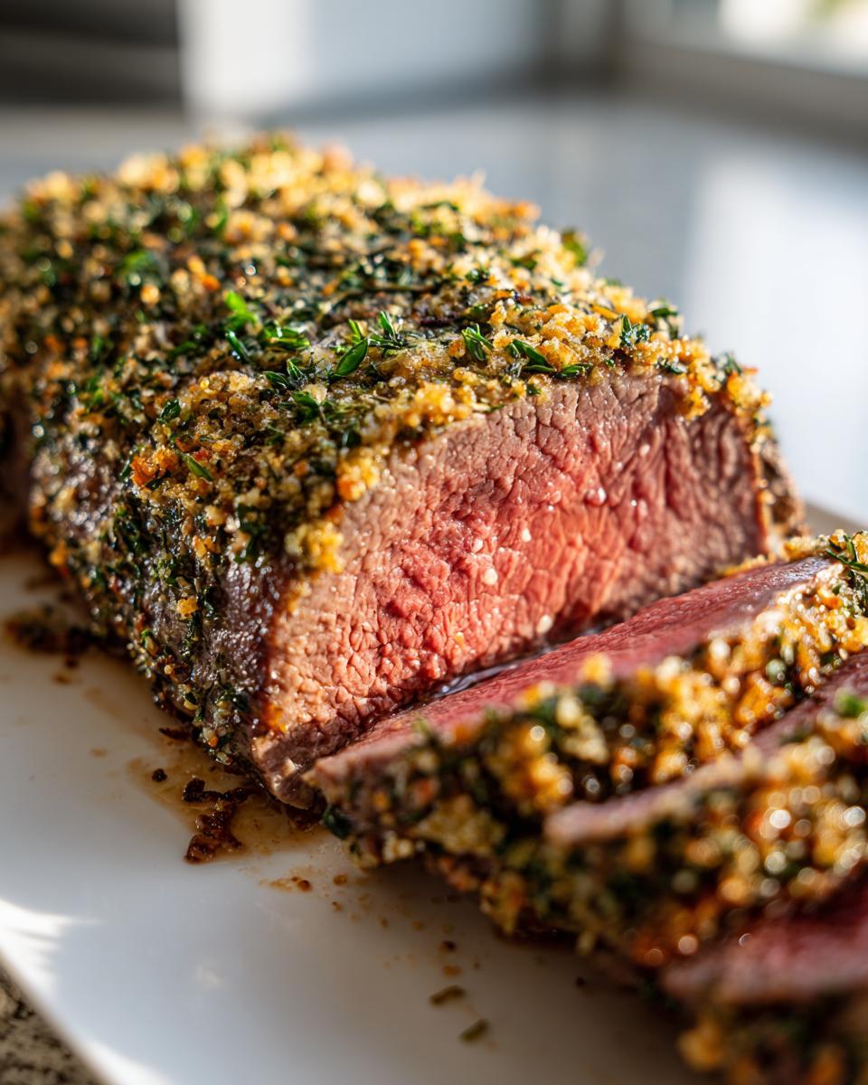 Perfect Herb Crusted Beef Tenderloin In 3 Steps 6 Herb Crusted Beef Tenderloin - detail 2