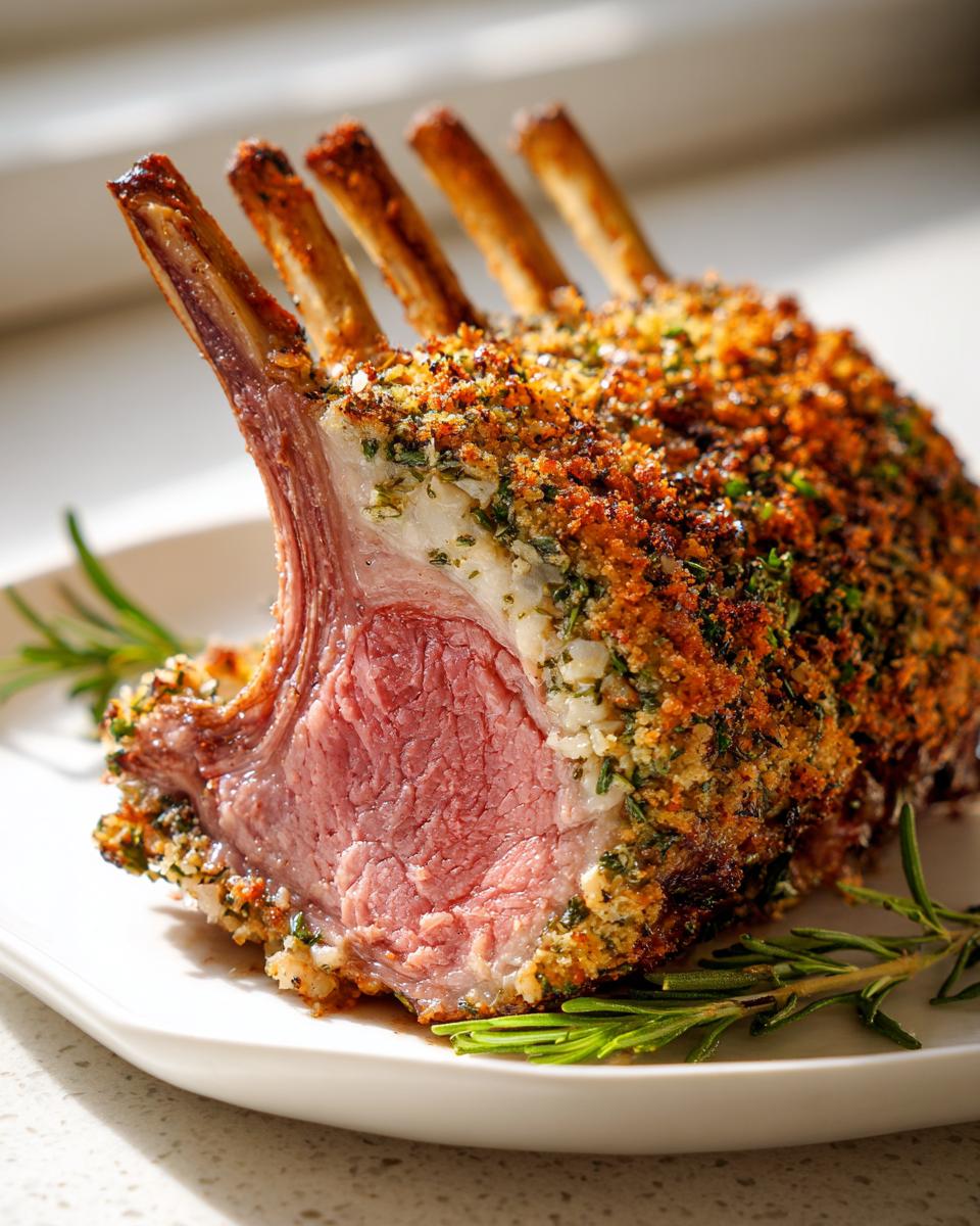 Juicy Herb Crusted Rack of Lamb in 4 Easy Steps 7 Herb Crusted Rack of Lamb - detail 3