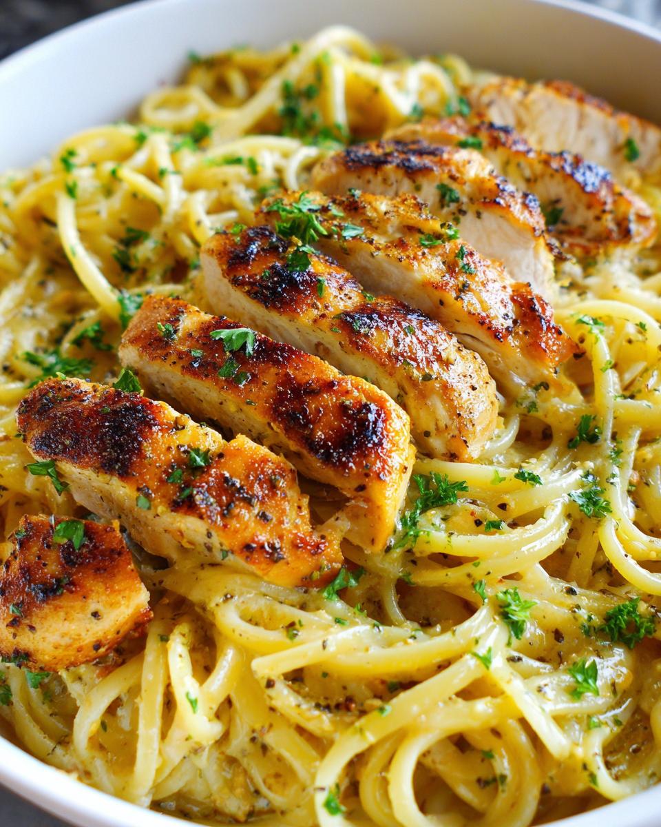 Lemon Garlic Chicken Pasta - detail 3