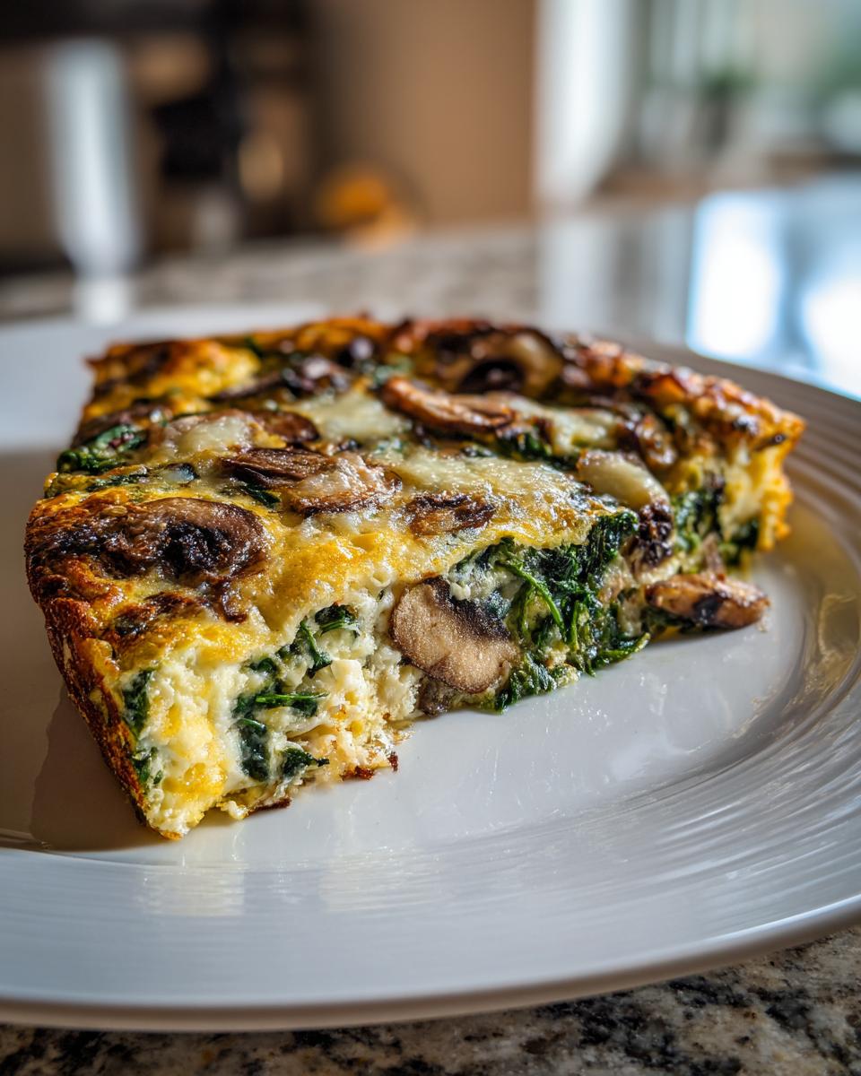 25-Minute Mushroom and Spinach Frittata Magic - Easy & Delicious 6 Mushroom and Spinach Frittata - detail 1