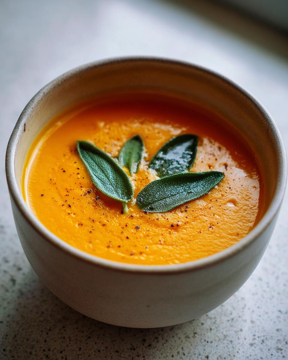 Pumpkin Soup with Sage - detail 1