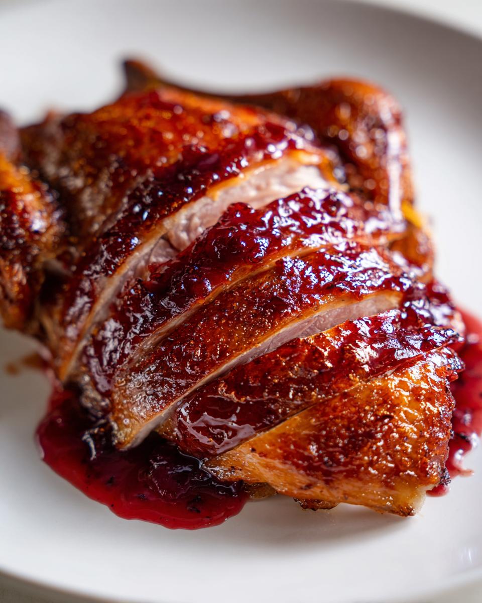 Roasted Duck with Cherry Glaze - detail 2