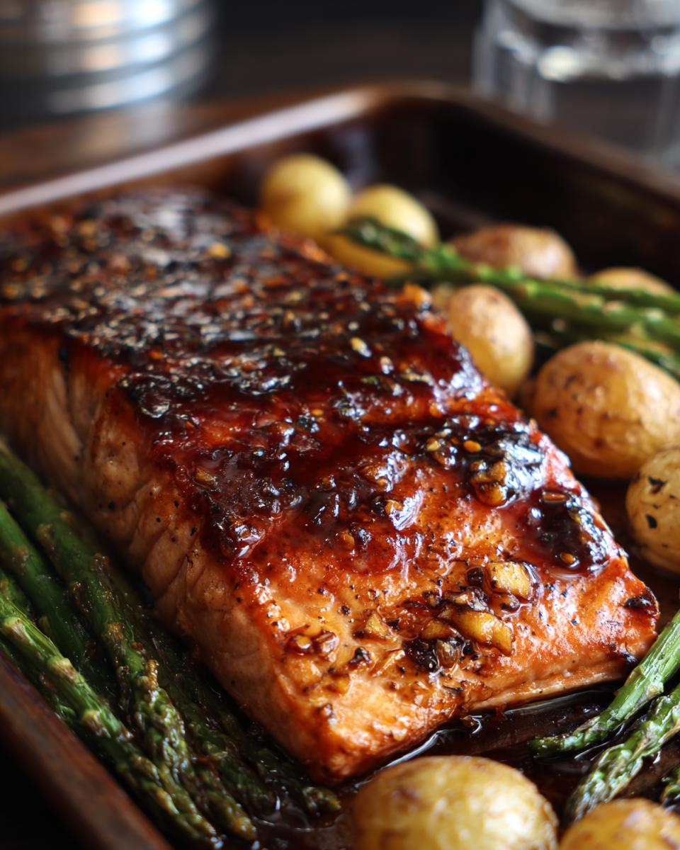 Sheet Pan Maple Glazed Salmon - detail 2